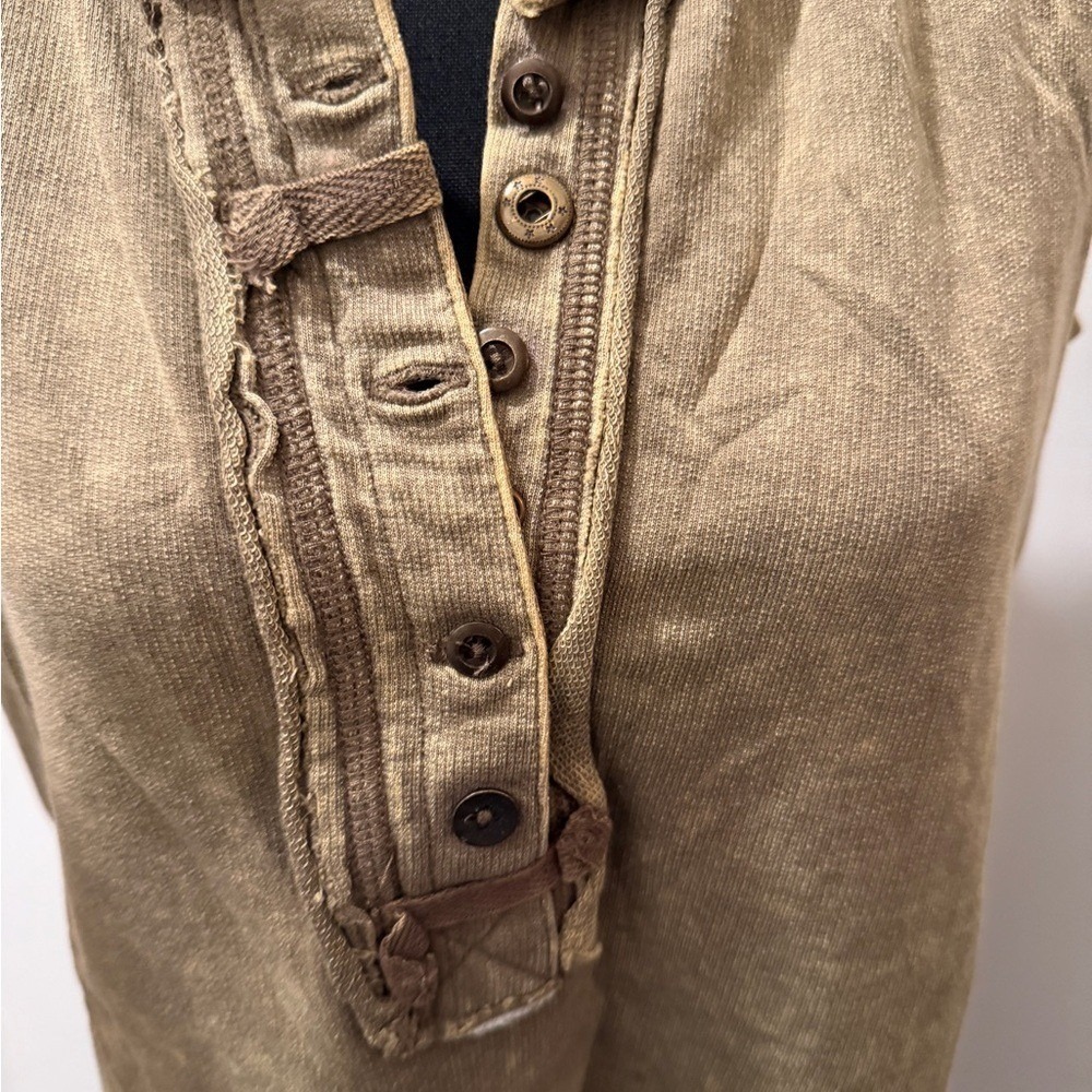 Zenana Acid Wash Sleeveless Boho Mocha Tank Top NWT, Small - Picture 5 of 6